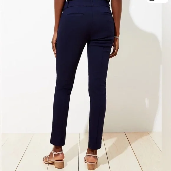 Loft Curvy Skinny Ankle Pants Size 8 In Black NWT - Picture 2 of 10
